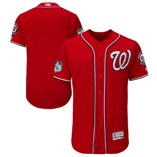 2017 MLB Washington Nationals Blank Red Jerseys->chicago cubs->MLB Jersey